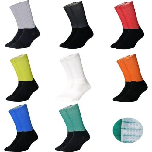 2020 Silicone Anti Slip Seamless Cycling Socks Functional Fiber Men Women Bicycle Bike Compression Outdoor Running Sport Socks