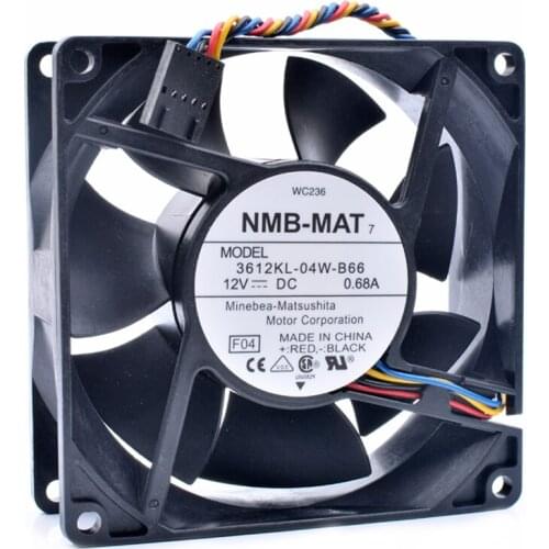 Original 3612KL-04W-B66 9cm 9032 92x92x38mm 12V 0.68A server chassis cooling fan