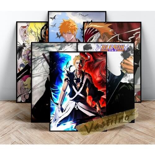 Bleach Television Animation Poster, Japan Anime Wall Art, Comic Character Kurosaki Ichigo Prints, Japanese Manga Wall Picture