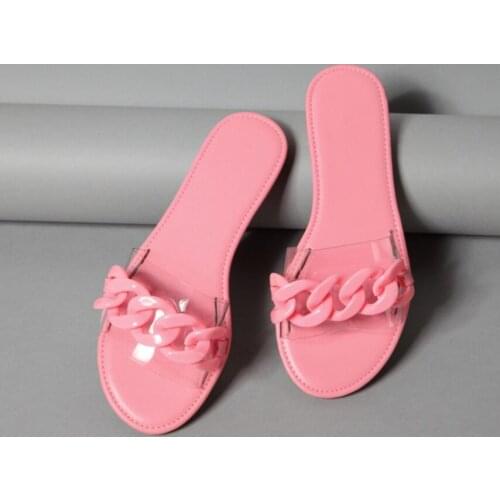 New Summer Fashion Design Women Sandals Transparent PVC Flats Ladies Sandals Open Toe Shoes casual beach slippers Hot summer pu