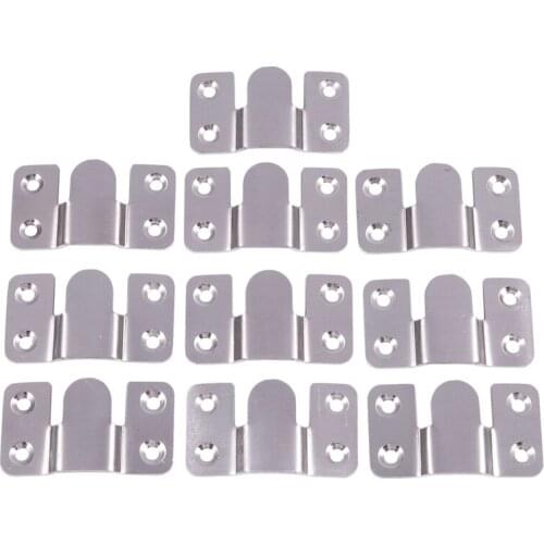 Furniture Sectional Interlock Style Sofa Connector 10pcs Silver Tone