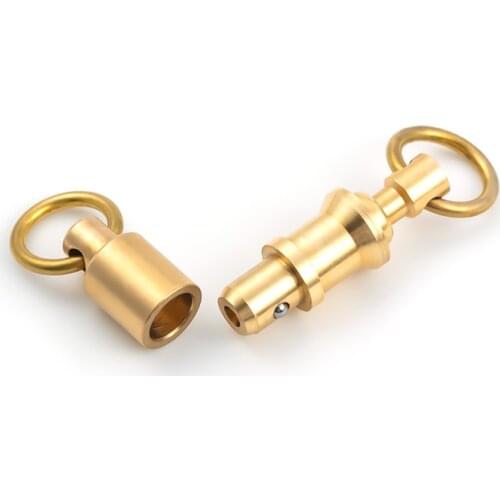 Removable brass keychain