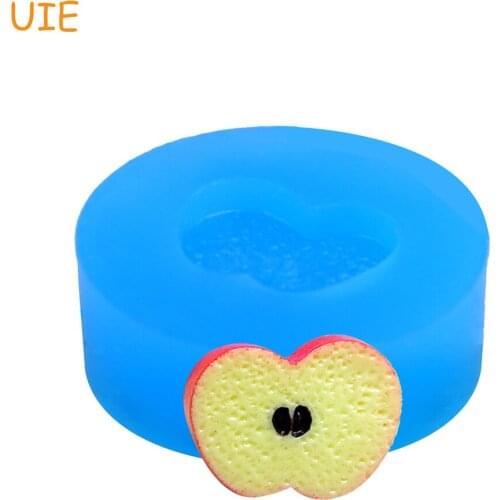 SYL020U Apple Slice Silicone Mold Flexible Mold - Miniature Food, Sweets, Jewelry, Charms (Clay Epoxy Gum Fondant)