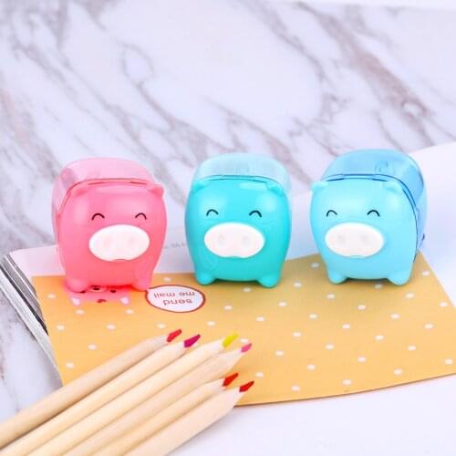 Stationery Mini Pig Pencil Sharpener 0557 Powerful Pen Super Cute Pencil Sharpener