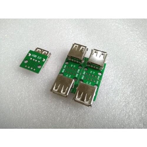 USB 2.0 female socket to DIP 4pin Usb adapter board usb female tranfer pcb board connector