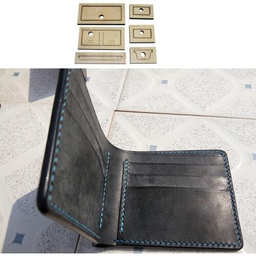 Japan Steel Blade DIY leather wallet card holder Wood die cut kinfe mould hand punch template set Leathercraft Tool