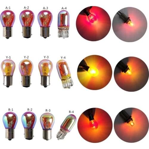 1 Pc High Brightness Brake Light Bulbs 1156 1157 S25 T10 Chromes Amber Red Yellow Stop Light Bulbs Side Marker Lamps Car Styling