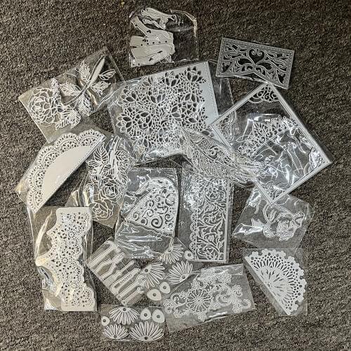 Hollow Cover Christmas Metal Cutting Dies Scrapbooking Craft Dies Cuts Lace DIY Album Card Stencils Die Template New 2021