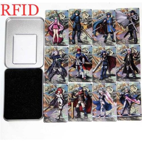 12Pcs High Quality NS Switch Fire Emblem NFC Game Cards Ntag215 Round Coin Tags Game Equipment Card With Exquisite Iron Box