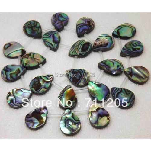 13x18mm Beautiful Abalone Shell Drop Loose Beads 15",Min.Order $10,provide mixed wholesale for all items