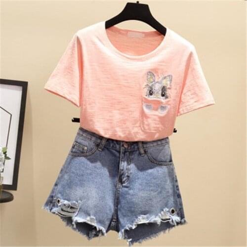 2020 Summer New Korean Womens Loose Cotton White T-shirt Short-sleeved Female Embroidery Top Tee Girls t Shirts b242