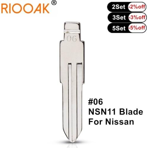 5pcs Car Replacement Remote Blank Flid Folding Key Blank #06 For Nissan Bluebird/Cedric/Cefiro Subaru Honda NO.06 Uncut Blade