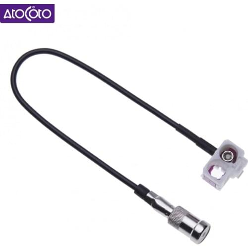 Car DIN to Double Fakra ISO Antenna Adapter for Audi A3 A4 A6 S3 S4 S6 RS3 RS4 RS6 RNS-E Radio Aerial Adaptor