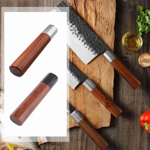 Wooden Chef Knife Handle DIY Kitchen Knives ECO Friendly natural African Wood Knife Making Details Accessories