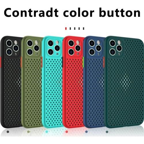 Heat Dissipation Breathable Cooling Case For iPhone 12 Mini 12 Pro Max 11 Pro X XS Max XR 7 Plus 8 Plus 6S Soft TPU Phone Case