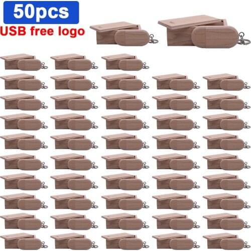 50pcs/lot pen drive usb2.0 wooden usb 4gb 8gb 16gb 32gb 64gb for photography wedding gift