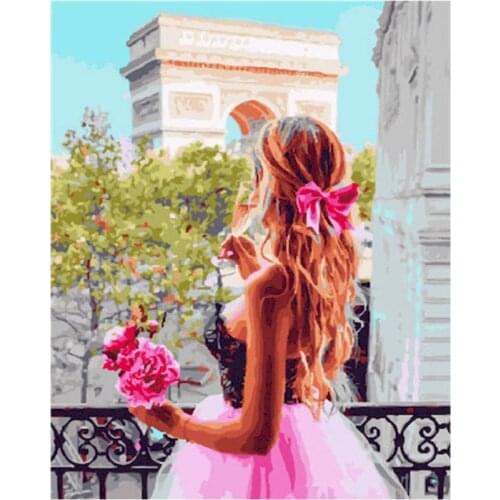 GATYZTORY Picture By Numbers For Adults Woman Figure Paint By Number On Canvas Frameless Home Decoration Unique Gift