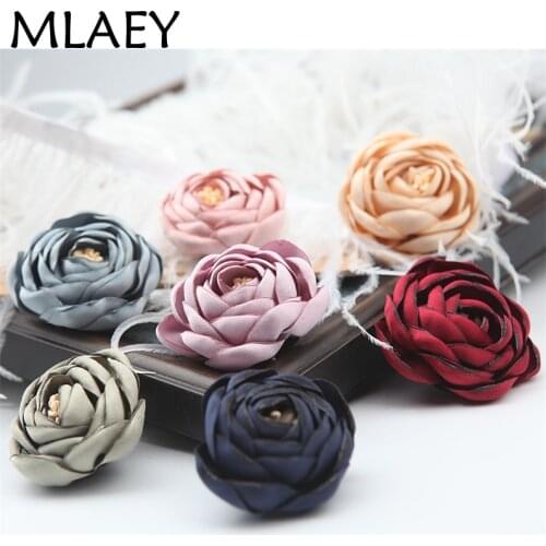 MLAEY 4Pcs/lot lace trim patch applique lace fabric Wedding dress DIY Rose flowers bride hair veil clothes Headwear Decoration