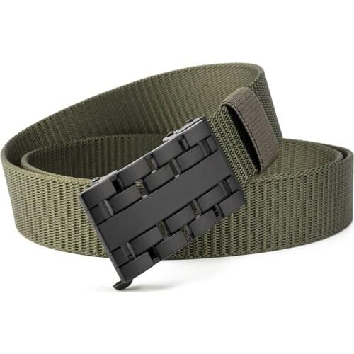 Flying Art 3.4cm New Military Tactical Alloy Nylon Belt Outdoor Metal Buckle Charm Mens Training Hunting Belt