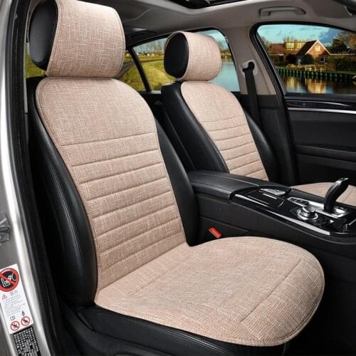 Flax Car Seat Cover Protector Auto Linen Universal Vehicle Seat Cushion Backrest Pad for Automotive Interior Truck Suv or Van