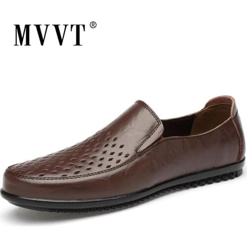 Summer Comfortable Slip On Men Loafers Casual Shoes Man Leather Shoes Men Flats Hot Sale Driving Shoes Moccasins Plus Size 47