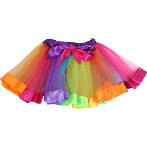 JAYCOSIN Fashion Women Ball Gown Multicolour Elastic Layered Short Skirts Adult Tutu Dancing Skirt Colorful Skirts Rainbow Tulle