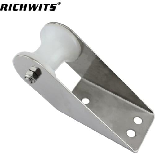 Marine Grade Stainless Steel 316 50*155mm Bow Anchor Roller Brackets Stamping Bow Roller Wheel For Boat Trailer Parts