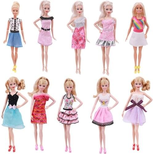 2021 Mix New Doll Noble Floral Dress Beautiful Handmade Party Fashion Skirt For Barbies Doll Best Children Girl Gift