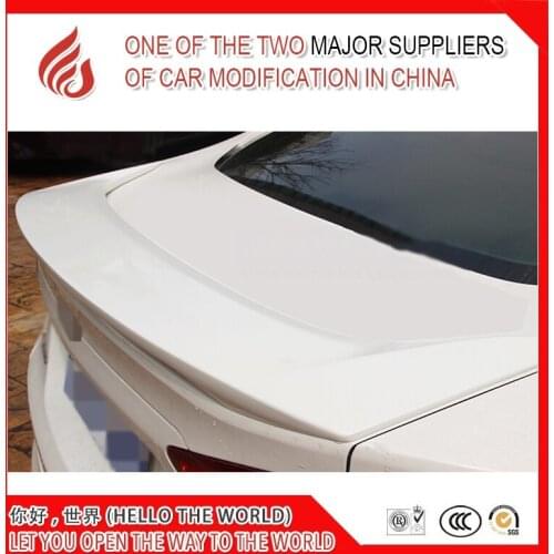 New desigh ABS black white color car rear lip spoiler for mondeo 2013 2014 2015 2016 2017 2018 2019