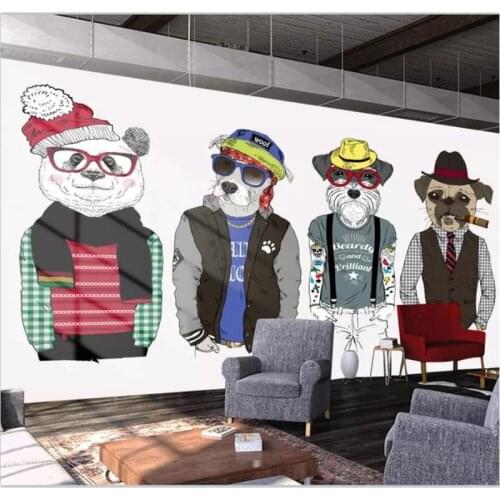 Beibehang Wallpaper custom large high-end personalized hand-painted animal winter clothing store cafe tooling wall wallpaper