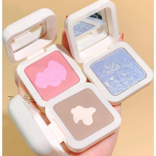 Face Contour Pearlescent Highlighter Palette Matte Blush Palette Waterproof Female Cosmetics Facial Contouring and Brightening