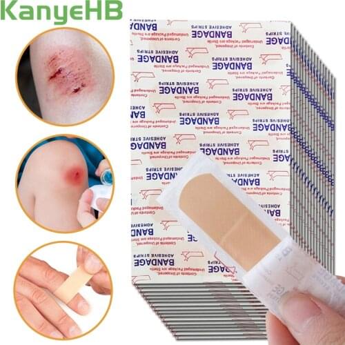 New 100pcs Band Aid Wound Dressings Sterile Hemostasis Stickers Waterproof Breathable First Aid Bandage Heel Cushion Adhesive