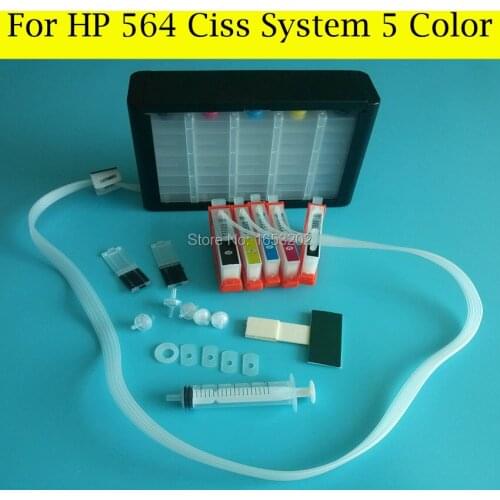 1 Set CIss System For HP 564 With HP564 Cartridge Chip For HP Photosmart C5380 C6380 D5460 D5463 C309G B8550 Printer
