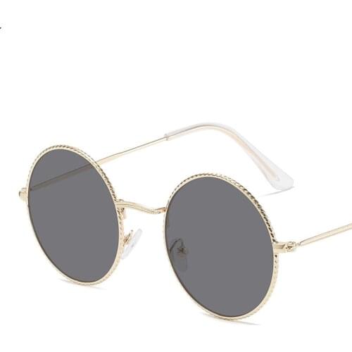 2021 New Fashion Metal Small Frame Women Sunglasses Classic Men Vintage Round Sun Glasses Brand Design Luxury Glasses Uv400