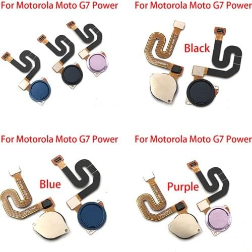 New For Motorola Moto G7 Power Home Button FingerPrint Touch ID Sensor Flex Cable Ribbon Replacement Parts For Moto G7 Play