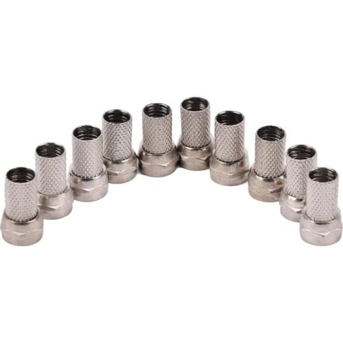 10 pcs F Digital Cable Terminal Connector for cable TV SCREW plug SAT RG6 CT100 WF100 TX100 H109F PH100 High Quality Wholesale