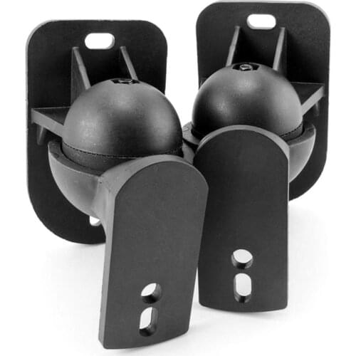 2 Packs Sound Speaker Mounts Black Universal Wall Mount Speaker Brackets 7.7lbs Weight Capacity Swivel & Tilt