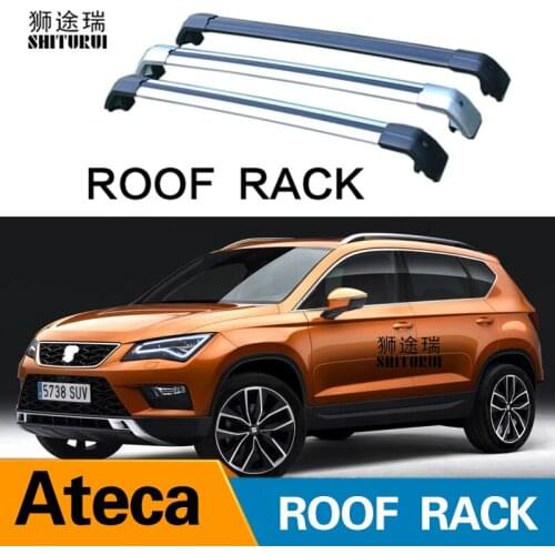 2Pcs Roof bars For seat Ateca , 5-dr SUV, 2016-2020 Aluminum Alloy Side Bars Cross Rails Roof Rack Luggage CUV SUV