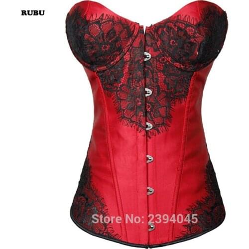2016 Hot!Sexy Lingerie Jacquard Lace up Corset Top Underwear Waist Fat Burner And Weight Loss Plus Size S-XXL