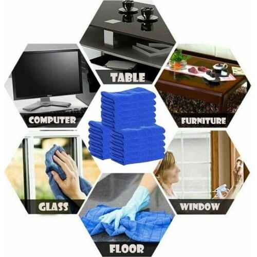 25pcs Superfine Fiber Towels Auto Detailing Soft Cloths Wash Microfibre