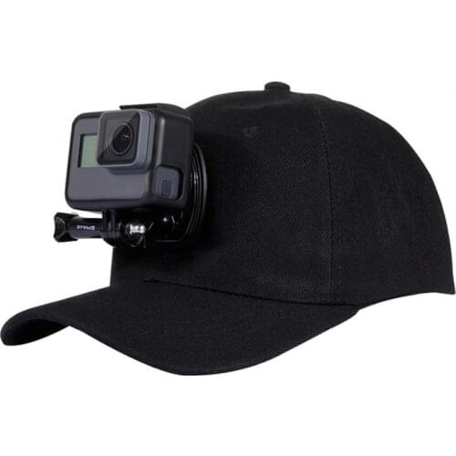ASDS-PULUZ for Go Pro Accessories Outdoor Sun Hat Topi Baseball Cap W/ Holder Mount for GoPro HERO5 HERO4 Session HERO 5 4 3 2 1