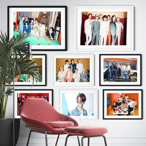 Bangtan Sonyeon Dan K-Pop Music Boy Band Poster, BTS Art Prints Star Singer Wall Picture, Modern Fashion Home Decor Fans Collect