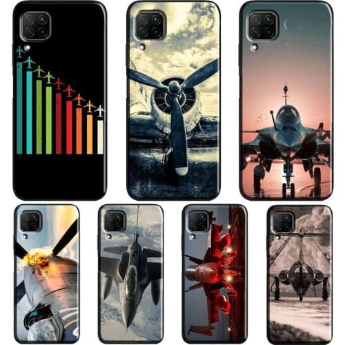 Aircraft Plane Case For Huawei P30 Lite P20 P40 Pro Mate 20 P Smart 2021 2019 Nova 5T Honor 9X 8X 10i 8A