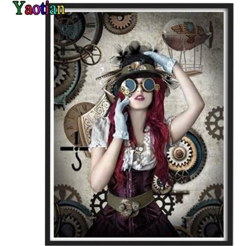 DIY 5D Diamond embroidery Fantasy Mechanical Beauties rhinestone pasted full square round drill diamond painting cross stitch