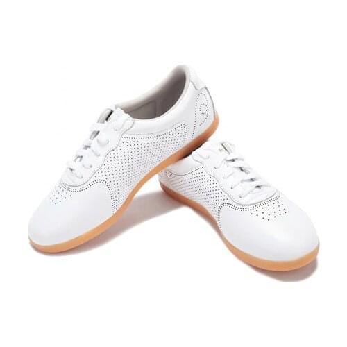 Breathable High Quality Cowhide Tai Chi Shoes Real Leather Kung Fu Wushu Shoes Martial Arts Sneaker Sports Training Footwear