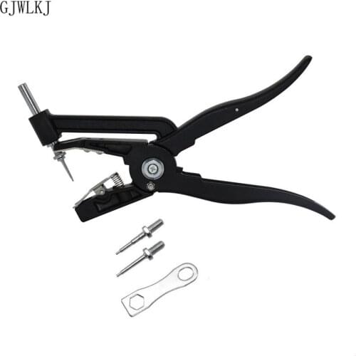 1 Pcs Ear Tag Pliers Livestock Animal Alloy Ateel Hydraulic Ear Tag Pliers Swine Cow Sheep Rabbit Identification Tool