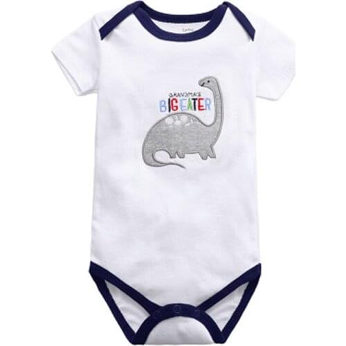 LZH Cotton Infant Romper 2021 Summer New Baby Clothing Stripe Male Baby Romper Printing Female Baby Triangle Romper 3-24 Months