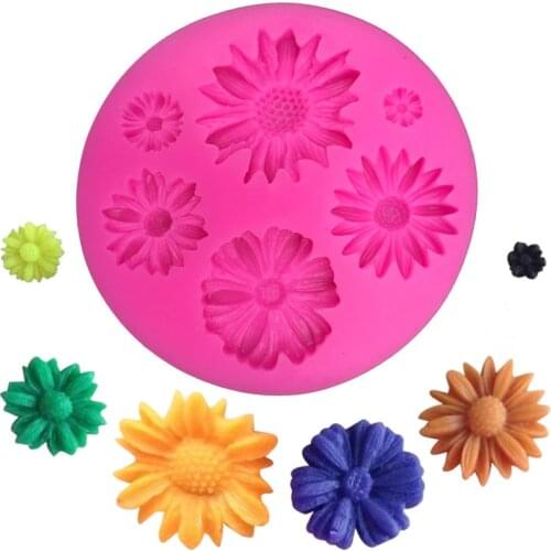 Exquisite Chrysanthemum Flower Fondant Food Grade Silicone Mold Baking Cake Decoration Mold Silicone Molds