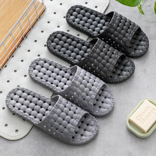 Comfortable bath home bathroom slippers bath anti-slip couples household soft bottom leaking quick-drying deodorant slippers