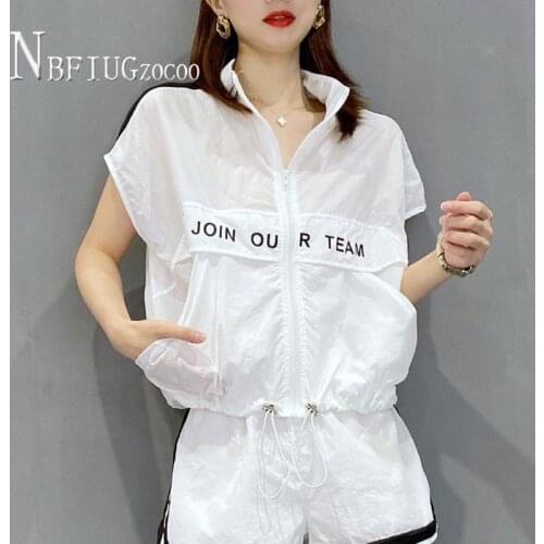 Two Pieces Set Letter Blouse And Shorts Set Casual Joggers Biker Shorts Outfit For Woman